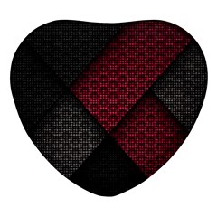 Red Black Abstract Pride Abstract Digital Art Heart Glass Fridge Magnet (4 Pack) by uniart180623