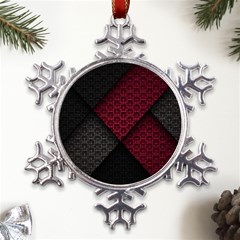 Red Black Abstract Pride Abstract Digital Art Metal Large Snowflake Ornament