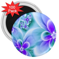 Abstract Flowers Flower Abstract 3  Magnets (100 Pack) by uniart180623