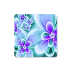 Abstract Flowers Flower Abstract Square Magnet by uniart180623