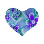 Abstract Flowers Flower Abstract Standard 16  Premium Heart Shape Cushions Front