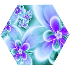 Abstract Flowers Flower Abstract Wooden Puzzle Hexagon