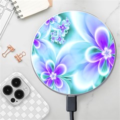 Abstract Flowers Flower Abstract Wireless Fast Charger(white) by uniart180623