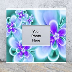 Abstract Flowers Flower Abstract White Wall Photo Frame 5  X 7  by uniart180623