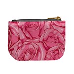 Pink Roses Pattern Floral Patterns Mini Coin Purse Back