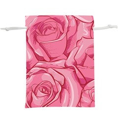 Pink Roses Pattern Floral Patterns Lightweight Drawstring Pouch (xl) by uniart180623