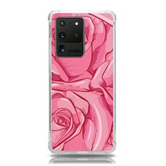 Pink Roses Pattern Floral Patterns Samsung Galaxy S20 Ultra 6 9 Inch Tpu Uv Case by uniart180623