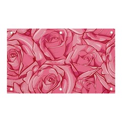 Pink Roses Pattern Floral Patterns Banner And Sign 5  X 3  by uniart180623