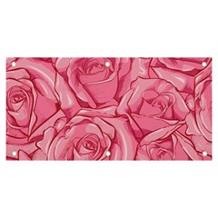 Pink Roses Pattern Floral Patterns Banner And Sign 6  X 3  by uniart180623