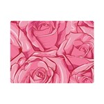 Pink Roses Pattern Floral Patterns Premium Plush Fleece Blanket (Mini) 35 x27  Blanket Front