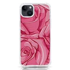 Pink Roses Pattern Floral Patterns Iphone 14 Plus Tpu Uv Print Case