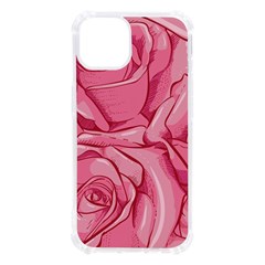 Pink Roses Pattern Floral Patterns Iphone 13 Tpu Uv Print Case