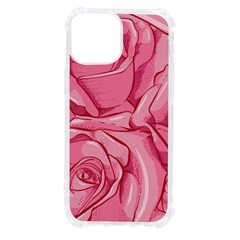 Pink Roses Pattern Floral Patterns Iphone 13 Mini Tpu Uv Print Case by uniart180623