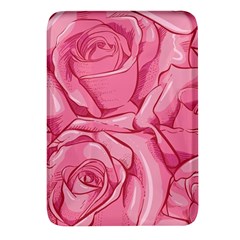 Pink Roses Pattern Floral Patterns Rectangular Glass Fridge Magnet (4 Pack)