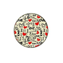 Love Abstract Background Textures Creative Grunge Hat Clip Ball Marker by uniart180623