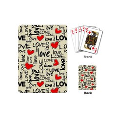 Love Abstract Background Textures Creative Grunge Playing Cards Single Design (mini) by uniart180623