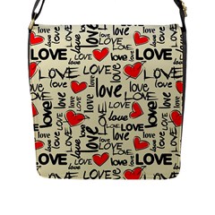 Love Abstract Background Textures Creative Grunge Flap Closure Messenger Bag (l) by uniart180623