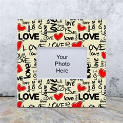 Love Abstract Background Textures Creative Grunge White Box Photo Frame 4  X 6  by uniart180623