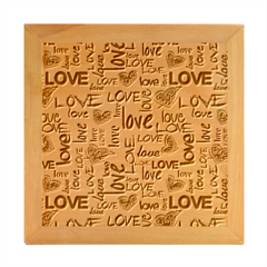 Love Abstract Background Textures Creative Grunge Wood Photo Frame Cube by uniart180623