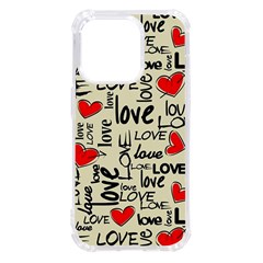 Love Abstract Background Textures Creative Grunge Iphone 14 Pro Tpu Uv Print Case