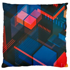 Minimalist Abstract Shaping Abstract Digital Art Large Cushion Case (one Side) by uniart180623