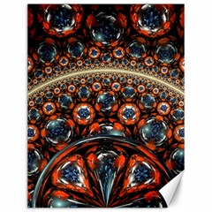 Fractal Floral Ornaments Rings 3d Sphere Floral Pattern Neon Art Canvas 12  X 16  by uniart180623