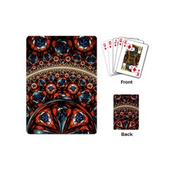 Fractal Floral Ornaments Rings 3d Sphere Floral Pattern Neon Art Playing Cards Single Design (mini) by uniart180623