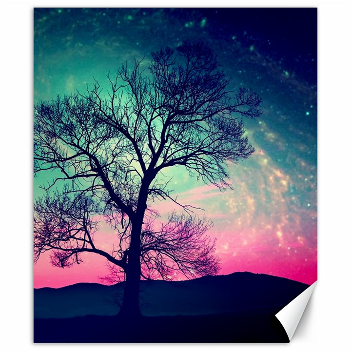 Tree Abstract Field Galaxy Night Nature Canvas 20  x 24 