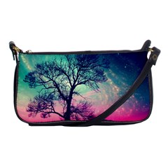 Tree Abstract Field Galaxy Night Nature Shoulder Clutch Bag by uniart180623