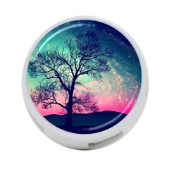 Tree Abstract Field Galaxy Night Nature 4-port Usb Hub (two Sides)