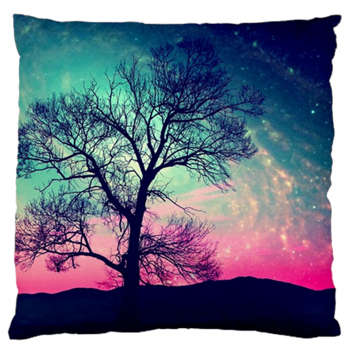 Tree Abstract Field Galaxy Night Nature Large Cushion Case (Two Sides)