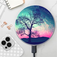 Tree Abstract Field Galaxy Night Nature Wireless Fast Charger(white) by uniart180623