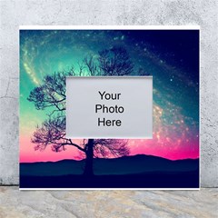 Tree Abstract Field Galaxy Night Nature White Wall Photo Frame 5  X 7  by uniart180623