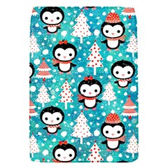 Blue Penguin Pattern Christmas Removable Flap Cover (s)