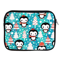 Blue Penguin Pattern Christmas Apple Ipad 2/3/4 Zipper Cases