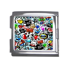 Graffiti Art Cartoon Comic Mega Link Italian Charm (18mm) by uniart180623