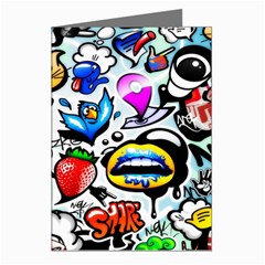 Graffiti Art Cartoon Comic Greeting Cards (pkg Of 8)