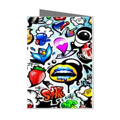 Graffiti Art Cartoon Comic Mini Greeting Cards (pkg Of 8) by uniart180623