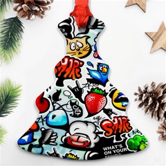 Graffiti Art Cartoon Comic Christmas Tree Ornament (two Sides)