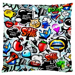 Graffiti Art Cartoon Comic Standard Premium Plush Fleece Cushion Case (one Side)