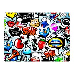 Graffiti Art Cartoon Comic Two Sides Premium Plush Fleece Blanket (mini) by uniart180623