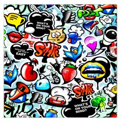 Graffiti Art Cartoon Comic Square Satin Scarf (36  X 36 ) by uniart180623