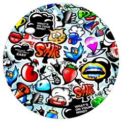 Graffiti Art Cartoon Comic Round Trivet