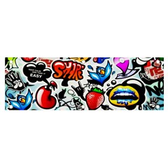 Graffiti Art Cartoon Comic Banner And Sign 6  X 2  by uniart180623