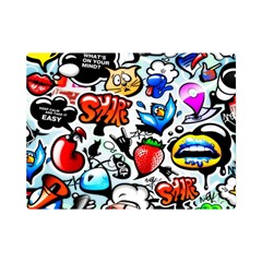 Graffiti Art Cartoon Comic Premium Plush Fleece Blanket (mini) by uniart180623