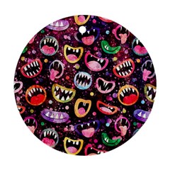 Funny Monster Mouths Ornament (round) by uniart180623