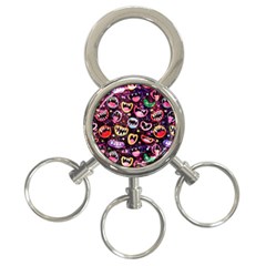 Funny Monster Mouths 3-ring Key Chain by uniart180623