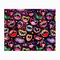 Funny Monster Mouths Small Glasses Cloth by uniart180623