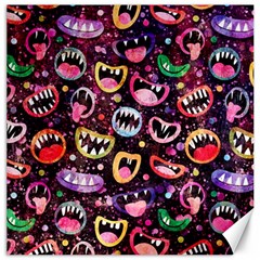 Funny Monster Mouths Canvas 12  X 12 