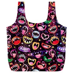 Funny Monster Mouths Full Print Recycle Bag (xl) by uniart180623